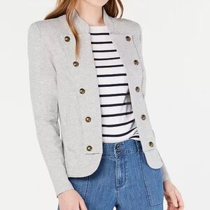 Tommy Hilfiger Gray Knit Band Jacket Size Medium